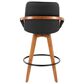 Lumisource Cosmo Swivel Counter Stool in Walnut and Black, , large