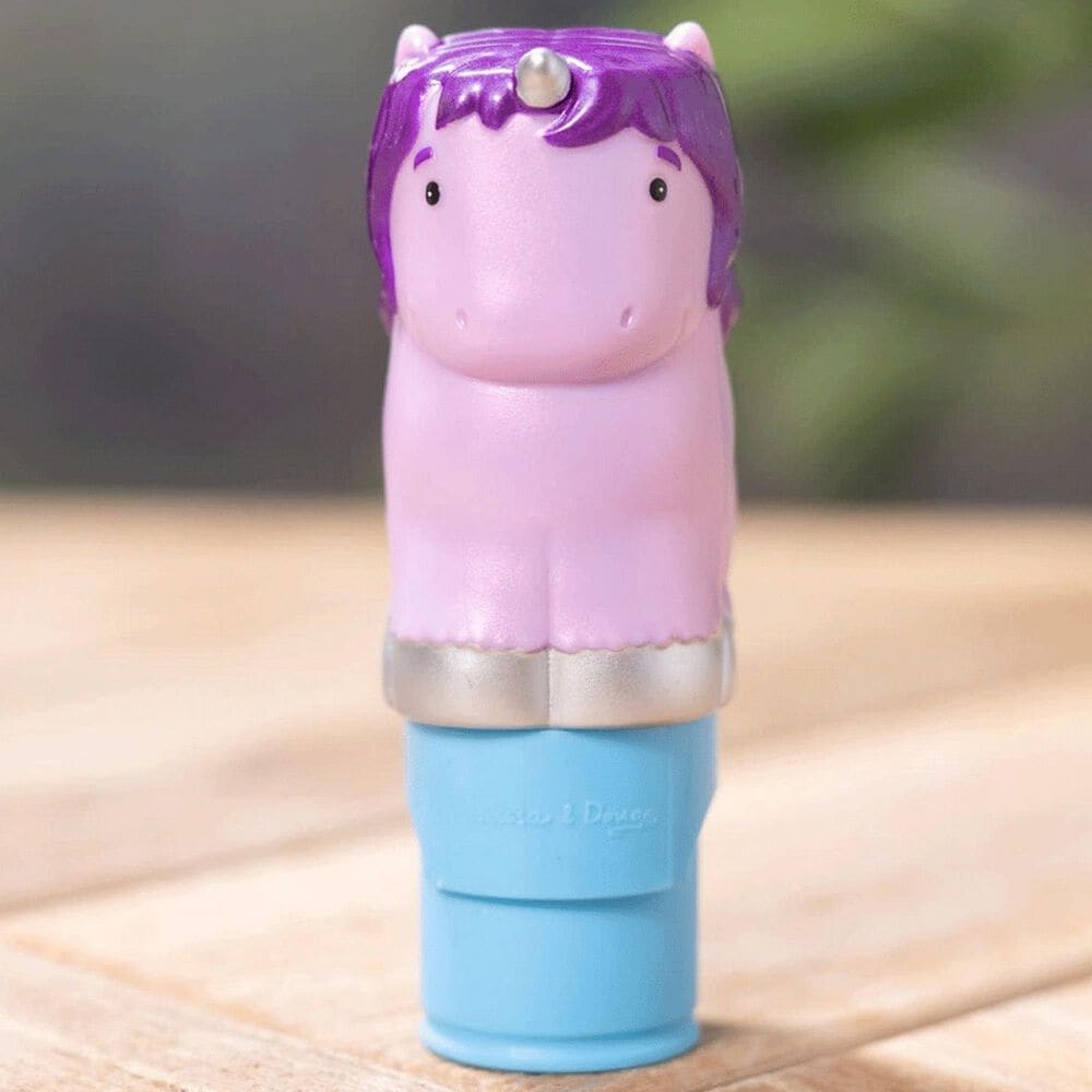 Melissa &amp; Doug Unicorn 24-Page Activity Pad and Sticker Stamper in Purple, , large