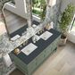 James Martin Vanities Breckenridge 60" Double Bathroom Vanity in Smokey Celadon with 3 cm Charcoal Soapstone Quartz Top and Rectangular Sinks, , large