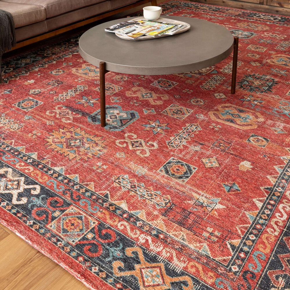 Karastan Zula Mombasa 8&#39; x 10&#39; Red Area Rug, , large