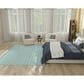 Nourison Twist Reversible 6" x 9" Aqua Indoor/Outdoor Area Rug, , large