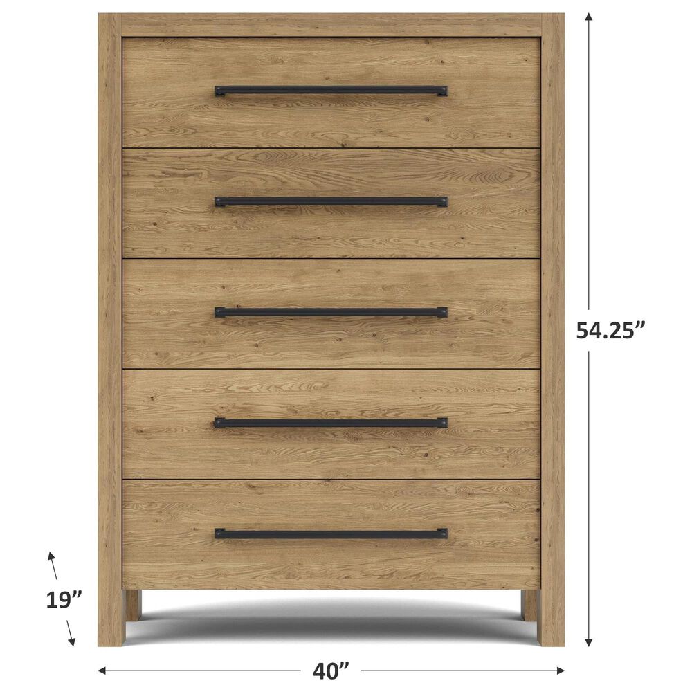 Shannon Hills Davie 5 Drawer Chest in Pale Oak, , large