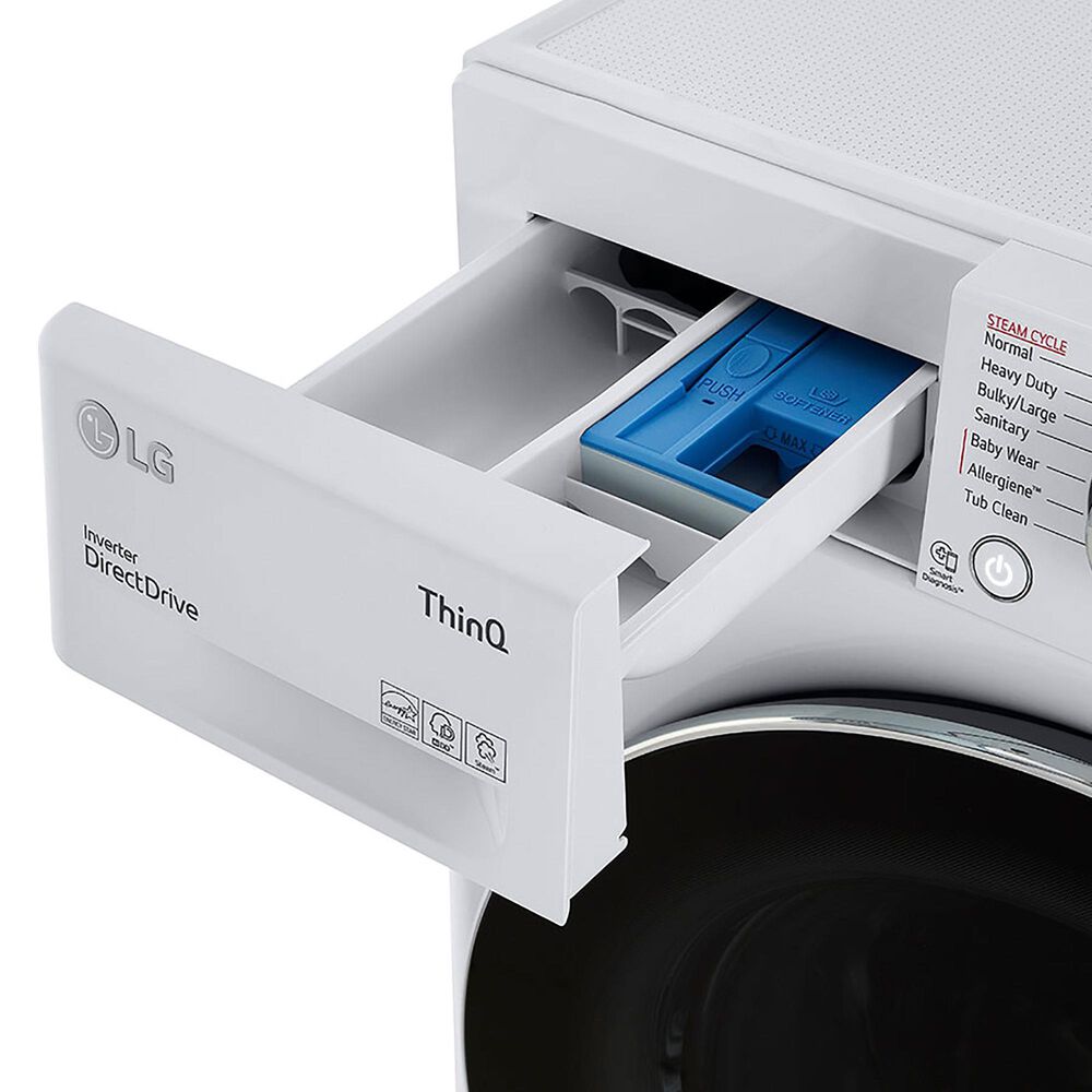 LG 2.4 Cu. Ft. Smart Front Load Washer in White, , large