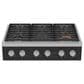 Cafe 36" Natural Gas Rangetop with 6-Burner in Matte Black and Brushed Stainless, , large