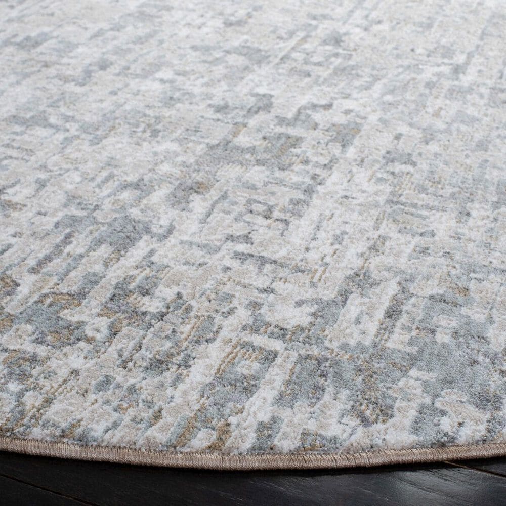 Safavieh Webster WBS310G 6&#39;7&quot; Round Grey and Beige Area Rug, , large