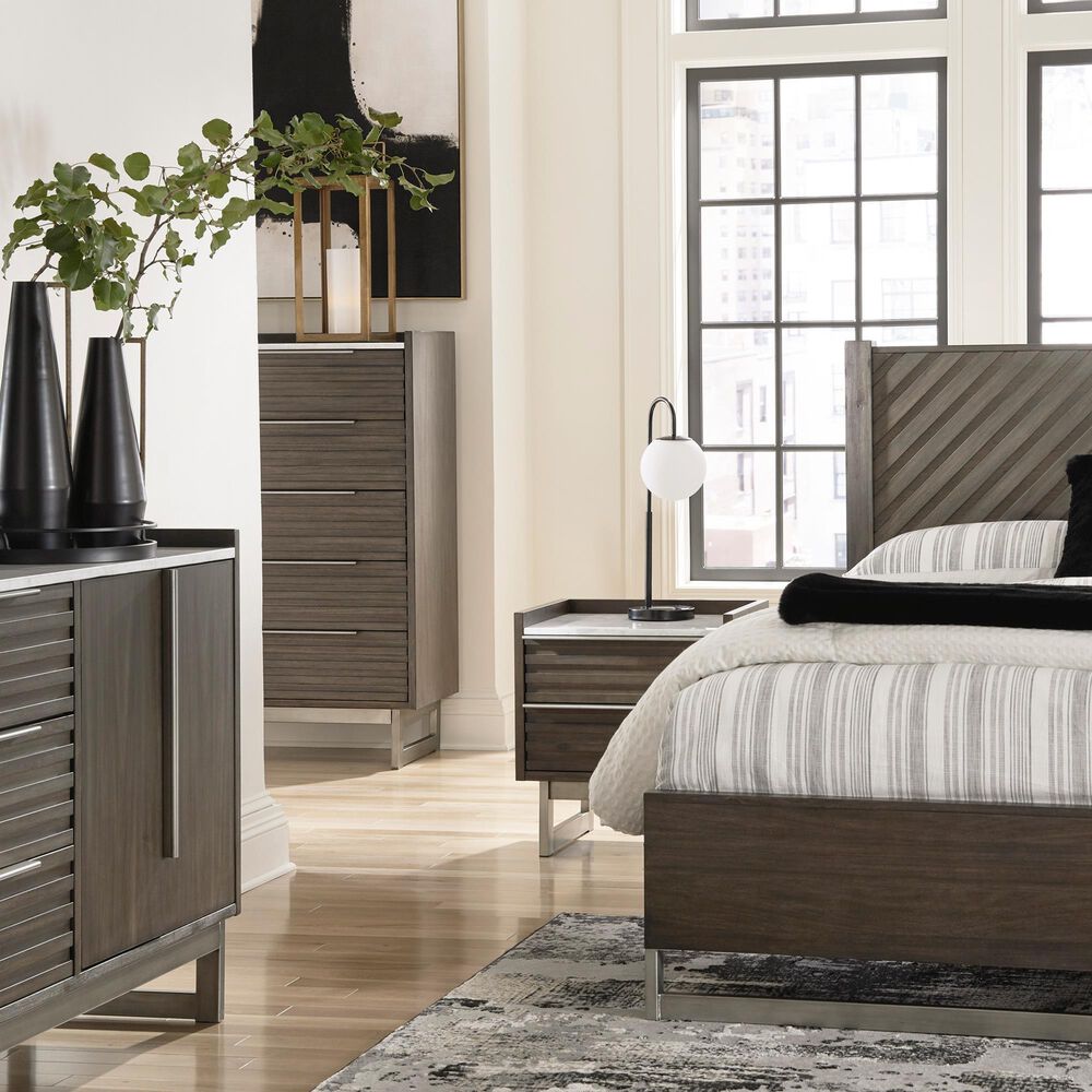 Ashley Arkenton 2-Drawer Nightstand in Grayish Brown and White, , large