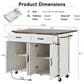 HOMLUX 53.5""Farmhouse Kitchen Island in White, , large