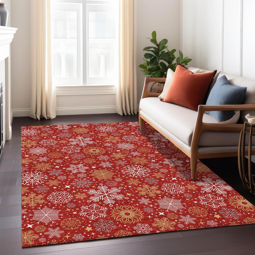 Dalyn Rug Company Wonderland WN31 5&#39; x 7&#39;6&quot; Red Indoor/Outdoor Area Rug, , large