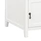 Linon Home Decor Birkdale Accent Table with USB Port in White, , large