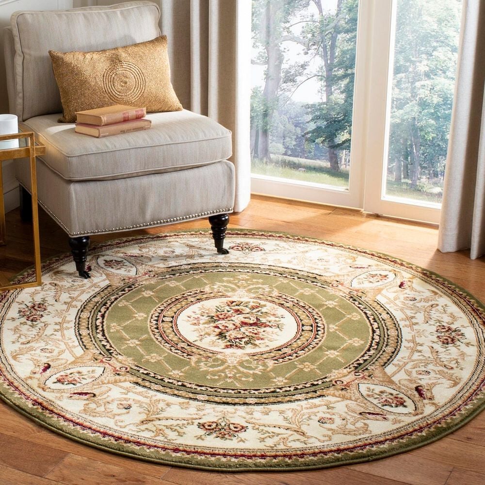 Safavieh Lyndhurst LNH223 8&#39; Round Sage and Ivory Area Rug, , large