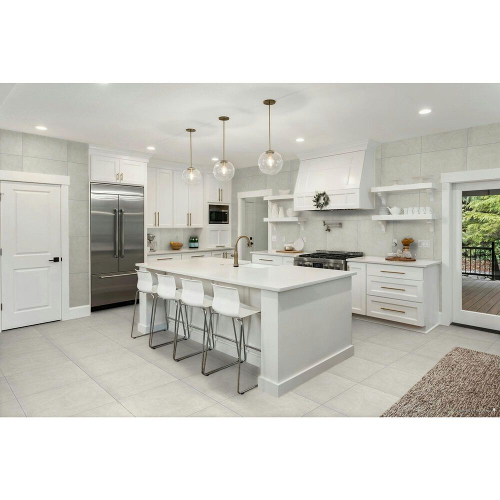 Emser Sterlina II Silver 24&quot; x 24&quot; Matte Porcelain Tile, , large
