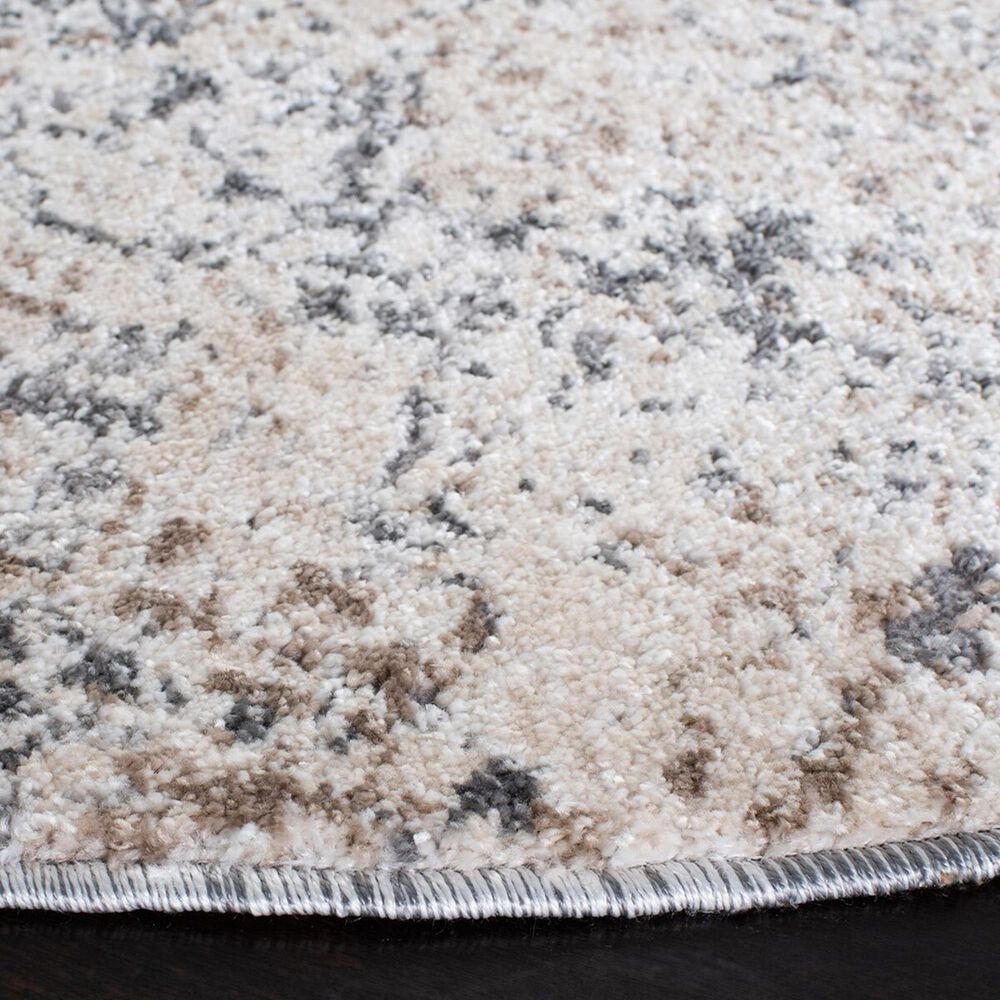 Safavieh Aston 5&#39;3&quot; Round Ivory and Grey Area Rug, , large