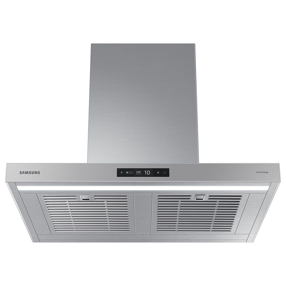 Samsung Bespoke 36&quot; Bespoke Smart Wall Mount Hood with LCD Display in Clean Grey and Stainless Steel, , large