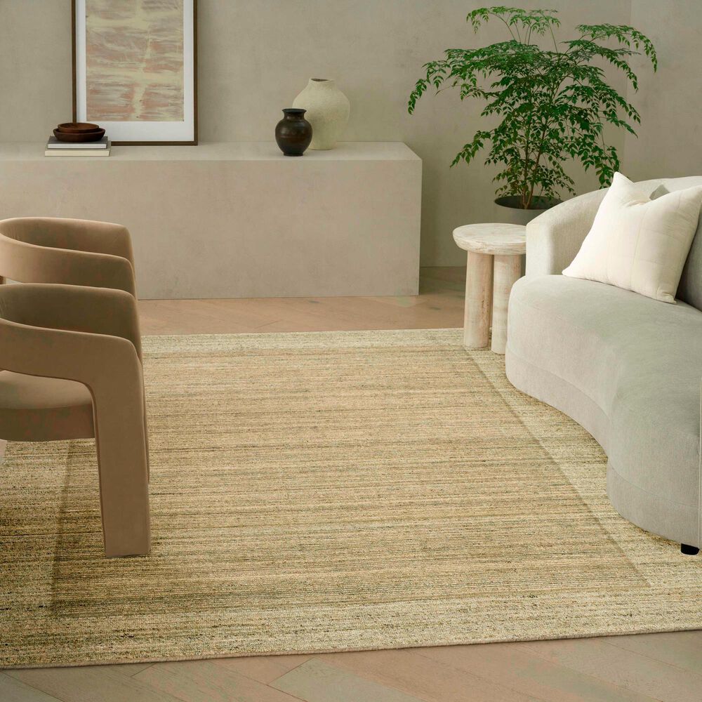 Nourison Ridge Sage and Ivory 5'3" x 7'3" Area Rug, , large