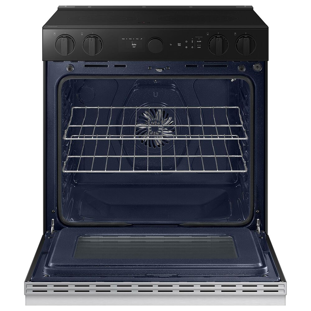 Samsung Bespoke 2-Piece Kitchen Package with 2.1 Cu. Ft. Over-The-Range Microwave and 6.3 Cu. Ft. Slide In Electric Range in Stainless Steel, , large
