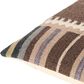 Surya Blanche 20" Square Throw Pillow in Charcoal, Dark Brown, Gray, Medium Brown and Oatmeal, , large