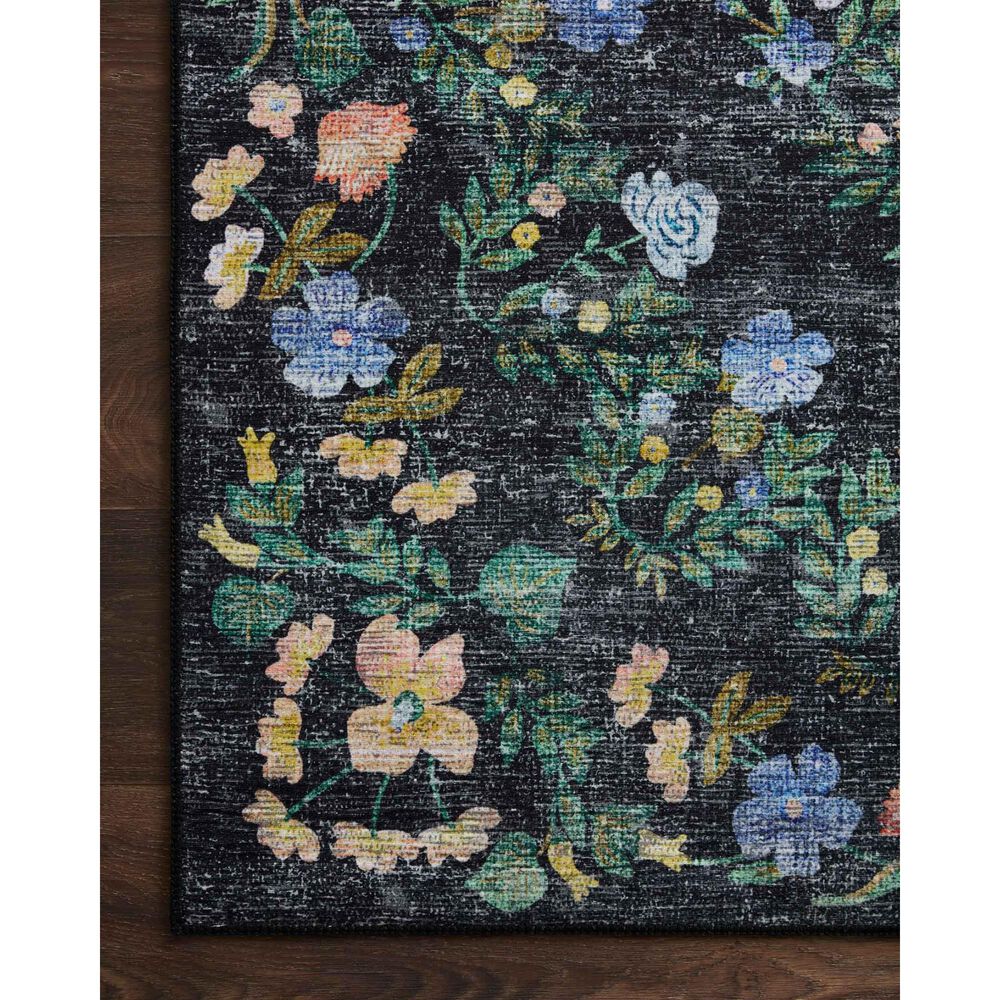 Rifle Paper Co. Palais 2&#39;3&quot; x 3&#39;9&quot; Black Area Rug, , large