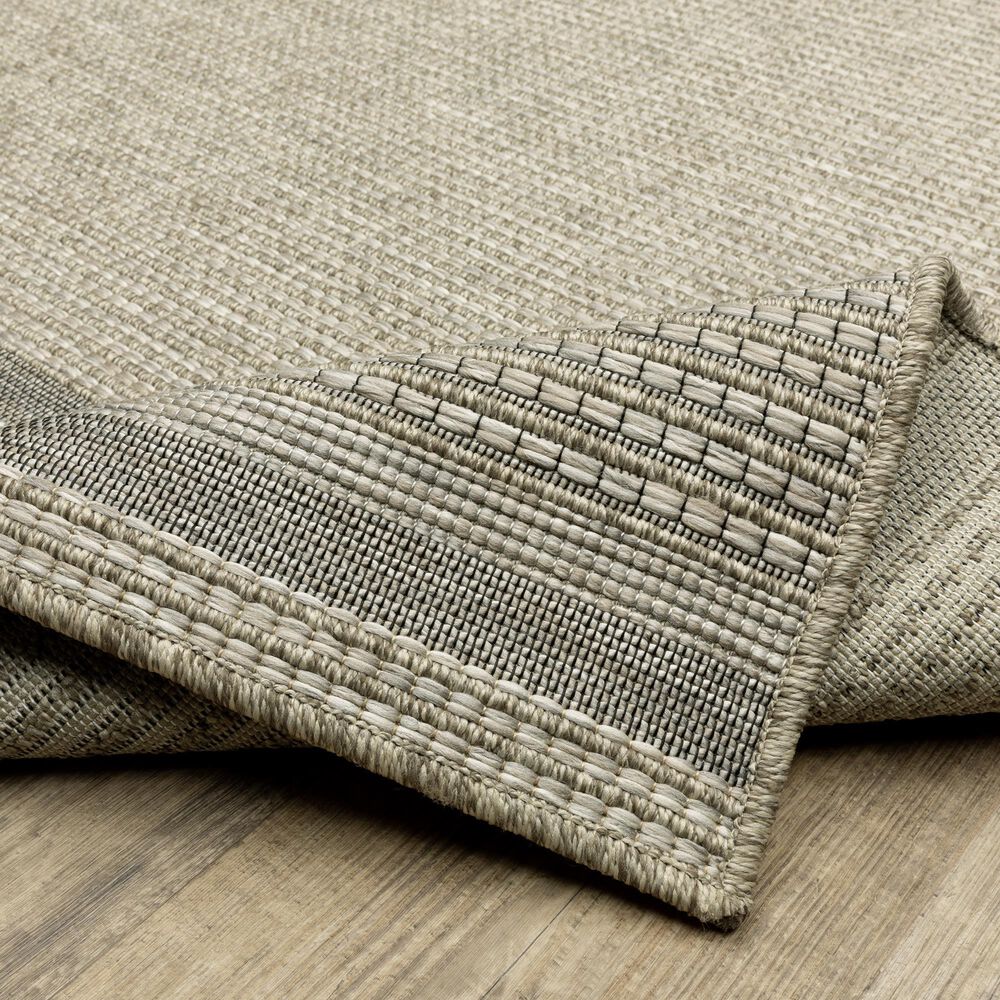 Oriental Weavers Tortuga TR07A 1&#39;10&quot; x 7&#39;6&quot; Beige and Black Runner, , large