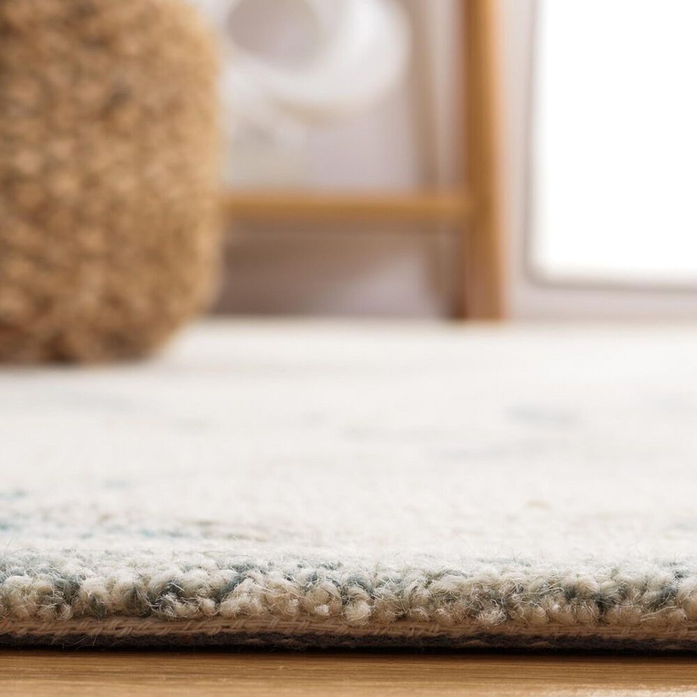 Safavieh Micro-Loop MLP477A 3&#39; x 5&#39; Ivory and Blue Area Rug, , large