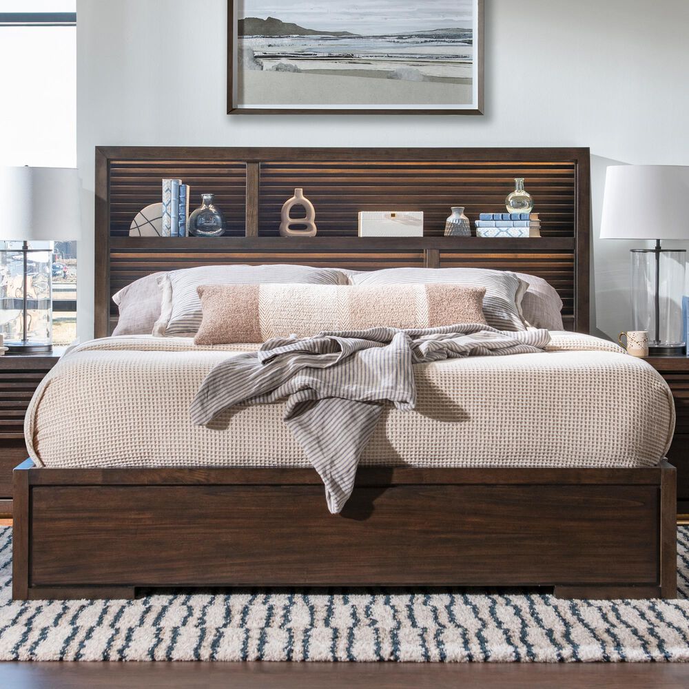 Legacy Classic Architect Queen Bookcase Bed in Onyx Brown, , large