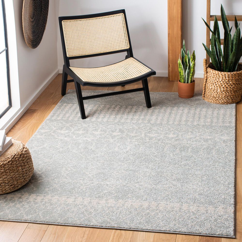 Safavieh Tulum 5&#39;3&quot; x 7&#39;6&quot; Light Grey and Ivory Area Rug, , large
