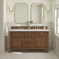 James Martin Vanities Lorelai 60" Double Vanity in Mid-Century Walnut with 3 cm Lime Delight Quartz Top, , large