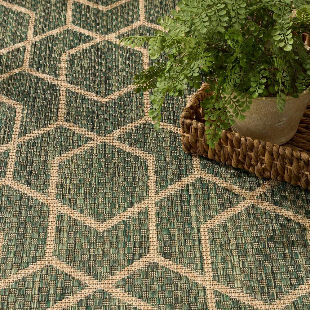 Nourison Horizon HOZ01 Green 10&#39; x 14&#39; Indoor/Outdoor Area Rug, , large