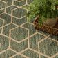 Nourison Horizon HOZ01 Green 10" x 14" Indoor/Outdoor Area Rug, , large