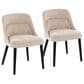 Lumisource Rina Side Chair with Light Brown Cushion in Black (Set of 2), , large