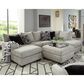 Signature Design by Ashley Megginson 3-Piece Left Facing U-Shaped Sectional with Sofa Chaise and Storage Ottoman in Storm, , large