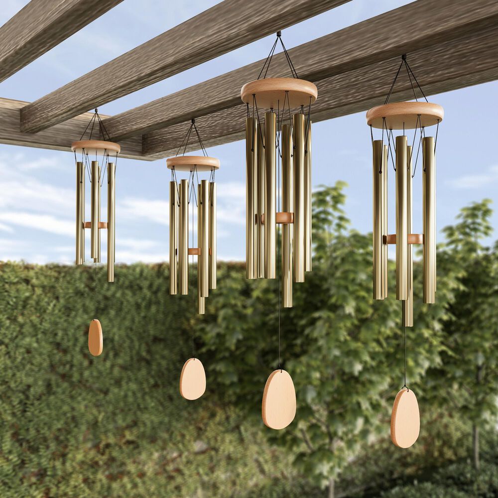 Timberlake Wind Chime in Gold, , large