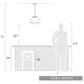 Golden Lighting Ingalls Large Pendant in Matte Black with Clear Glass, , large