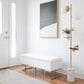 Lumisource Midas Storage Bench with White Velvet Cushion in Gold, , large