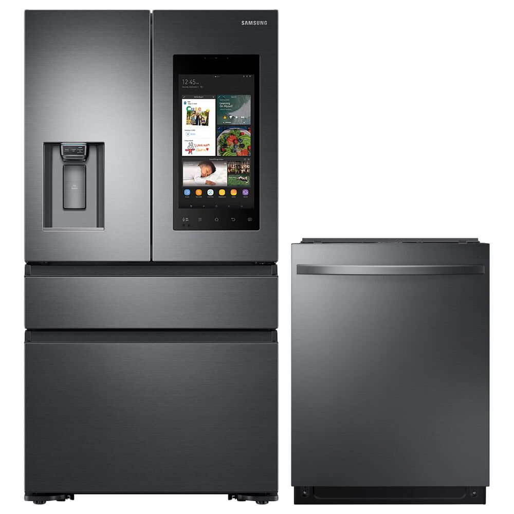 Samsung 2-Piece Kitchen Package with 36" French Door Refrigerator in Black Stainless Steel, , large