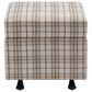 Lamps Per Se Camelot 25" Rectangle Gliding Ottoman in Light Brown and Gray, , large