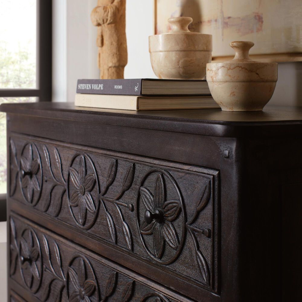 Hooker Furniture Commerce and Market Flora 3-Drawer Chest in Black, , large