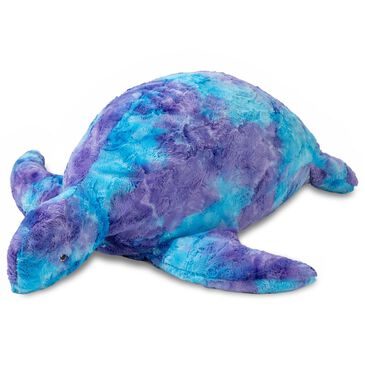 Jaxx Shelly The Turtle Sea Buddy Large Kids Stuffed Animal Bean Bag in Tie-Dye Mystic Blue and Purple, , large