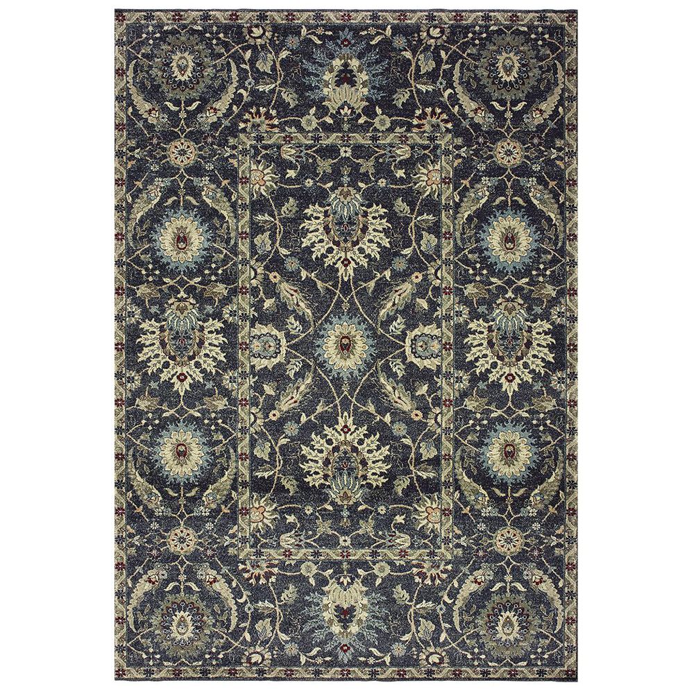 Oriental Weavers Raleigh 022K5 9"10" x 10"10" Navy and Ivory Area Rug, , large