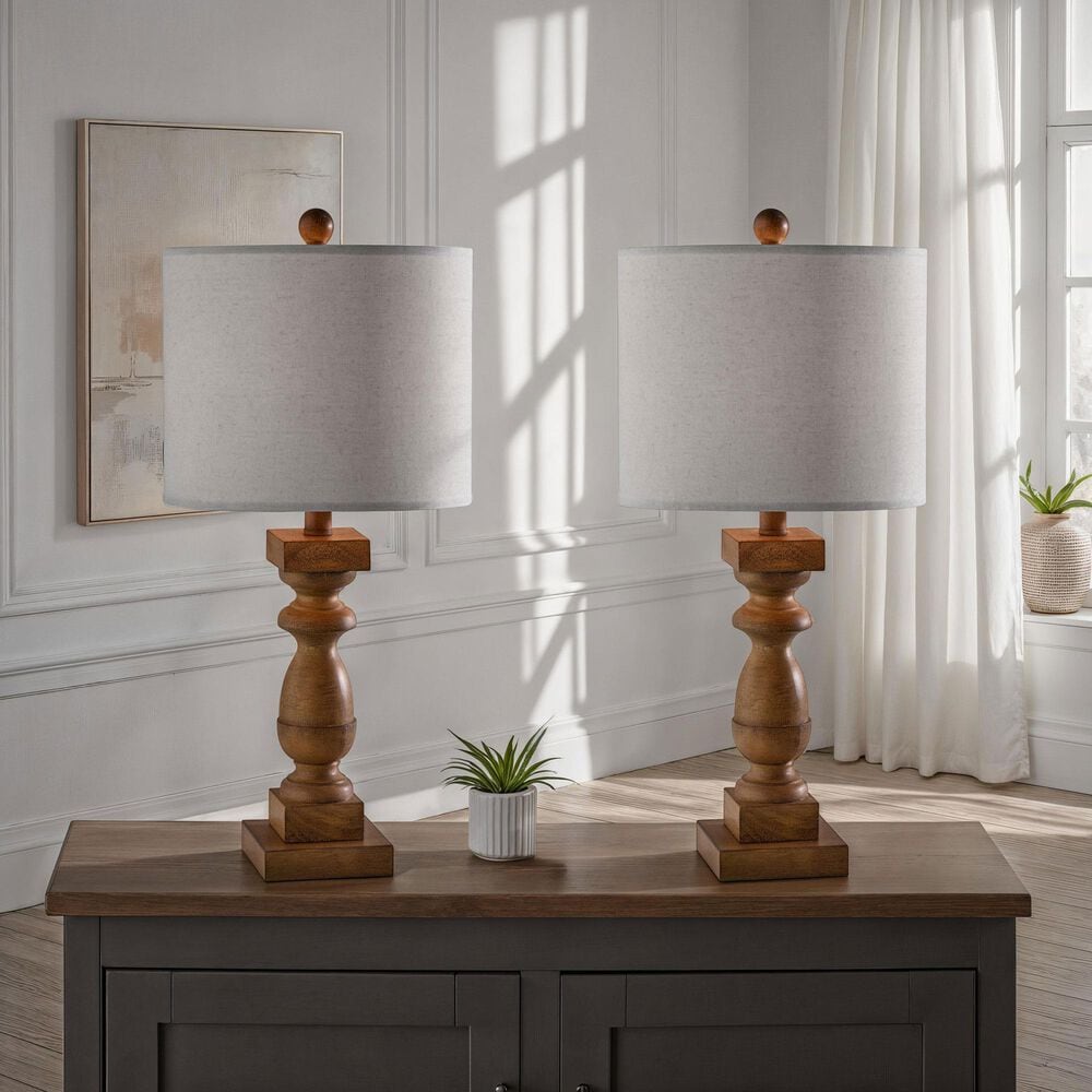Adesso Jolene Table Lamps with USB in Natural (Set of 2), , large