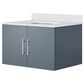 Lexora Home Geneva 30" Single Bathroom Vanity in Dark Grey with 2 cm White Cultured Marble Top and Rectangular Sink, , large