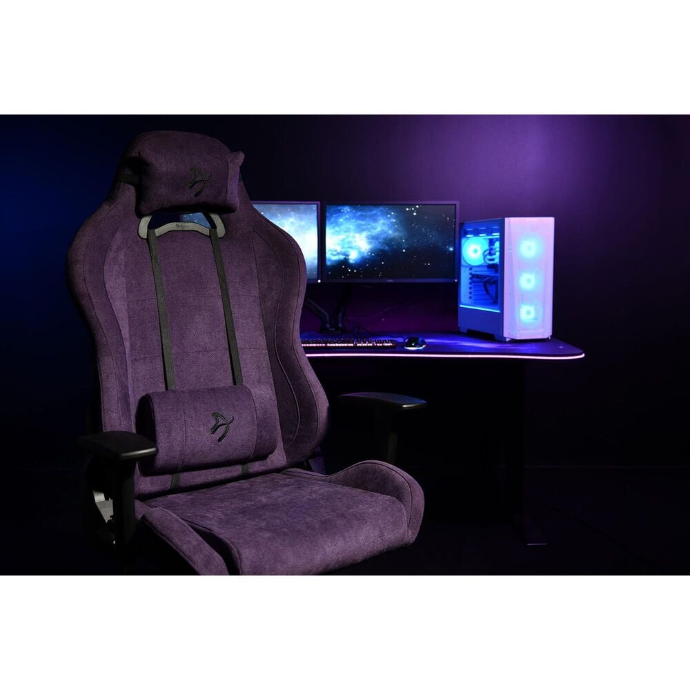 Arozzi Torretta 2023 Edition Soft Fabric Ergonomic Gaming Chair in Purple, , large