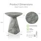 Furniture of America Karvyn 18" Marble Side Table in Gray, , large