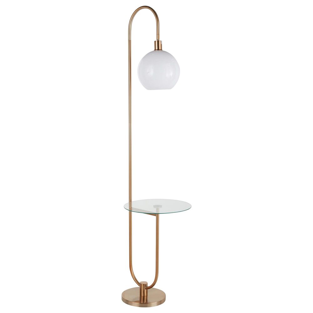 Lumisource Trombone Floor Lamp in White and Gold, , large