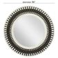 Maple and Jade 36" Round Wall Mirror in Black, White and Red, , large