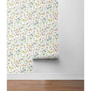 NextWall Wildflowers 216" x 20.5" Peel and Stick Wallpaper in Multicolored, , large