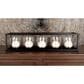 Maple and Jade 5-Glass Sleeve Decorative Candelabra in Matte Black and Clear, , large