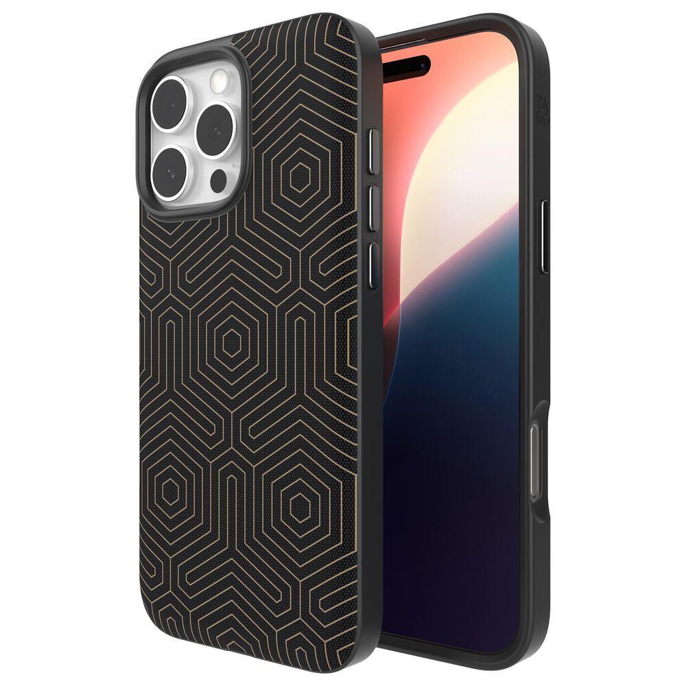 Zagg London Snap MagSafe Case for Apple iPhone 16 Pro Max in Black Hexagon, , large