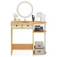 HOMLUX 32" Computer Desk with Two Drawers in Beech and White, , large