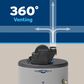GE Appliances RealMAX Choice 50-Gallon Short Liquid Propane Power Vent Low-NOx Water Heater in Gray, , large