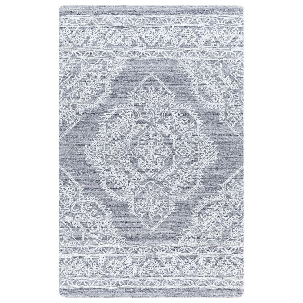 Surya Piazza PZZ-2301 5" x 7"6" White, Gray Area Rug, , large